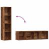 Book Cabinet Old Wood | Stylish 4-Tier Storage Solution