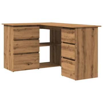 Stylish Corner Desk Artisan Oak - 145x100 cm | Hipomarket