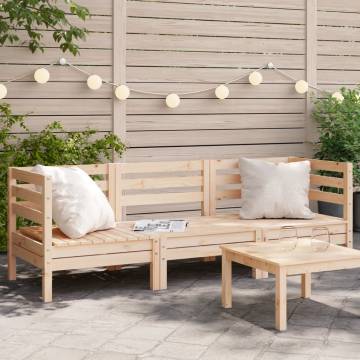 Garden Sofa 3-Seater Solid Wood Pine | Comfortable & Stylish