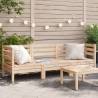 Garden Sofa 3-Seater Solid Wood Pine Colour natural pine Quantity in Package 1 Model 2x corner + middle 