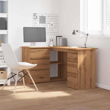 Stylish Corner Desk Artisan Oak - 145x100 cm | Hipomarket