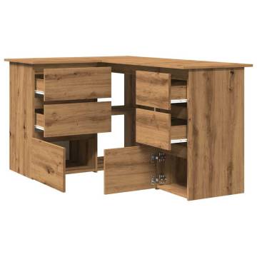 Stylish Corner Desk Artisan Oak - 145x100 cm | Hipomarket