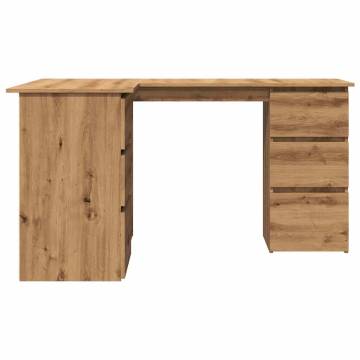 Stylish Corner Desk Artisan Oak - 145x100 cm | Hipomarket