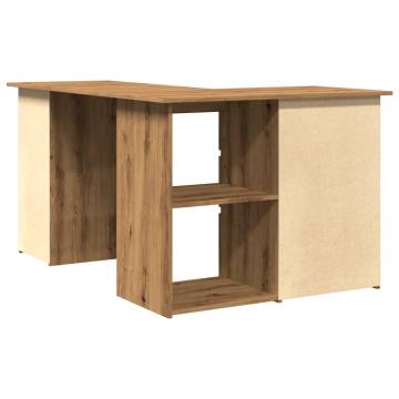 Stylish Corner Desk Artisan Oak - 145x100 cm | Hipomarket