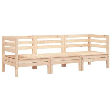 Garden Sofa 3-Seater Solid Wood Pine | Comfortable & Stylish