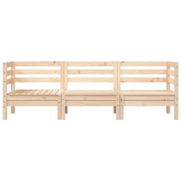 Garden Sofa 3-Seater Solid Wood Pine | Comfortable & Stylish