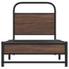 Brown Oak Bed Frame 80x200 cm - Sturdy & Stylish