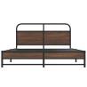 Brown Oak Bed Frame 150x200 cm - Durable & Stylish