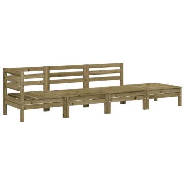 Garden Sofa 4-Seater - Impregnated Pine Wood | HipoMarket