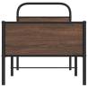 Brown Oak Bed Frame 75x190 cm | Sturdy & Elegant Design