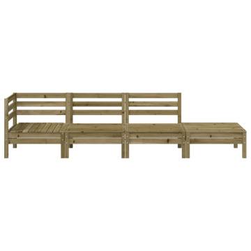 Garden Sofa 4-Seater - Impregnated Pine Wood | HipoMarket