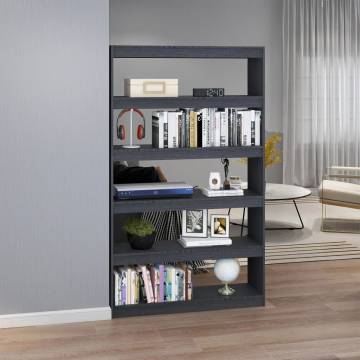 Stylish Grey Book Cabinet & Room Divider - 100x30x167.5 cm