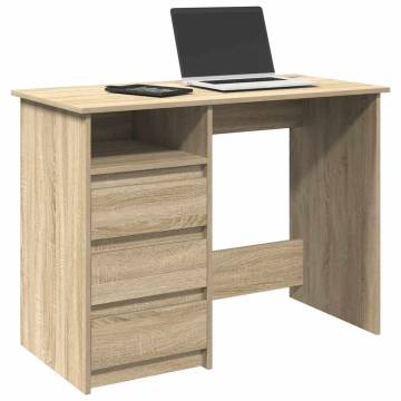 Desk Sonoma Oak 102x50x75 cm - Stylish Engineered Wood Desk