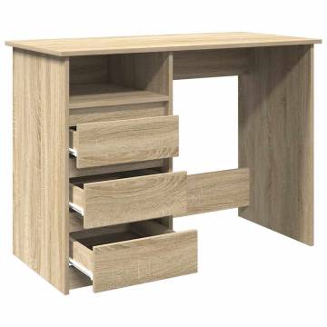 Desk Sonoma Oak 102x50x75 cm - Stylish Engineered Wood Desk