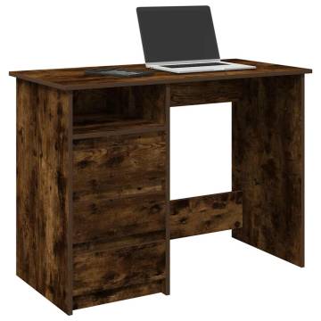 Stylish Desk Smoked Oak 102x50 cm | Durable Engineered Wood