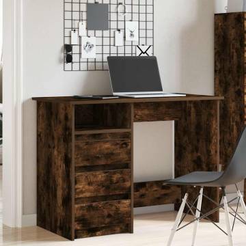 Stylish Desk Smoked Oak 102x50 cm | Durable Engineered Wood