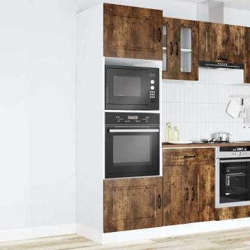 Oven Cabinets 2 pcs Lucca Smoked Oak | Durable Engineered Wood