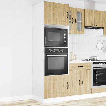 Oven Cabinets 2 pcs Lucca Sonoma Oak | Durable & Stylish Design