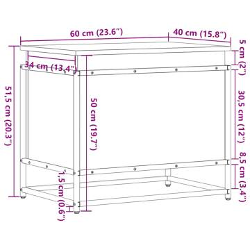 Storage Box with Lid Grey Sonoma - Durable & Stylish 60x40x51.5 cm