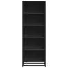 Stylish Black Bookcase 60x35x170.5 cm - Engineered Wood