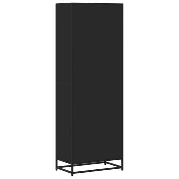 Stylish Black Bookcase 60x35x170.5 cm - Engineered Wood