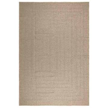 Rug ZIZUR Beige 240x340 cm | Jute Look Indoor & Outdoor