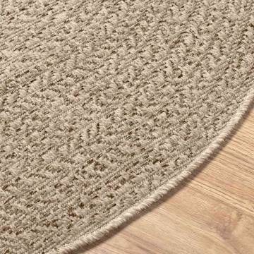 Rug ZIZUR Beige Ø 90 cm - Versatile Jute Look Indoor/Outdoor