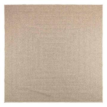 ZIZUR Beige Rug 240x240 cm - Jute Look Indoor & Outdoor