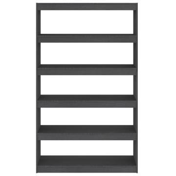 Stylish Grey Book Cabinet & Room Divider - 100x30x167.5 cm