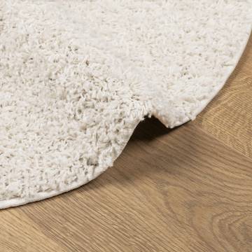 Shaggy Rug High Pile Modern Cream Ø 120 cm - Hipomarket