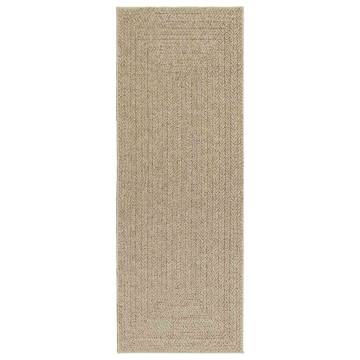 Rug ZIZUR Beige 80x200 cm - Jute Look for Indoor & Outdoor