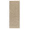 Rug ZIZUR Beige 80x200 cm - Jute Look for Indoor & Outdoor