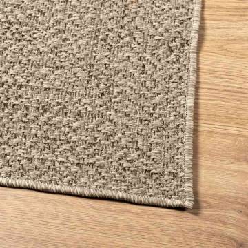 Rug ZIZUR Beige 80x200 cm - Jute Look for Indoor & Outdoor