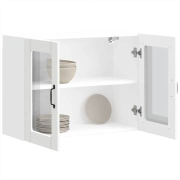 Lucca White Glass Door Kitchen Wall Cabinet | Hipomarket