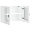 Lucca White Glass Door Kitchen Wall Cabinet | Hipomarket