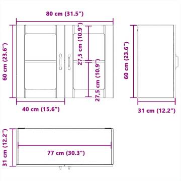 Lucca White Glass Door Kitchen Wall Cabinet | Hipomarket