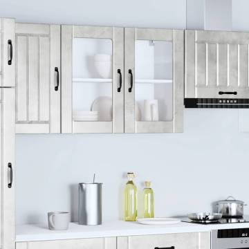 Lucca Kitchen Wall Cabinet - Concrete Grey Engineered Wood