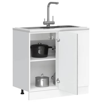 Sink Base Cabinet Grey Sonoma - Durable Engineered Wood