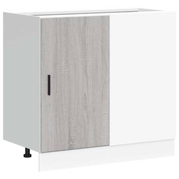 Sink Base Cabinet Grey Sonoma - Durable Engineered Wood