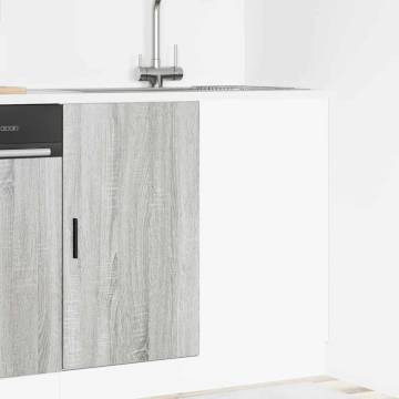 Sink Base Cabinet Grey Sonoma - Durable Engineered Wood