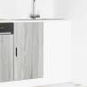 Sink Base Cabinet Grey Sonoma - Durable Engineered Wood