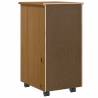 Rolling Cabinet with Drawers - MOSS Honey Brown Solid Pine