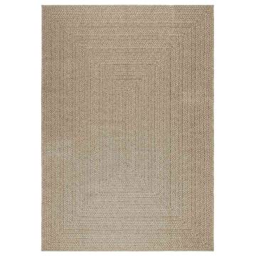 Rug ZIZUR Beige 160x230 cm - Jute Look Indoor & Outdoor