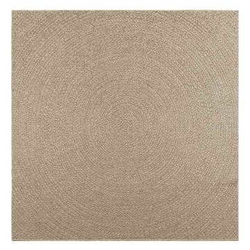 Rug ZIZUR Beige 200x200 cm - Jute Look Indoor & Outdoor