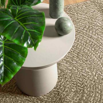 Rug ZIZUR Beige 200x200 cm - Jute Look Indoor & Outdoor