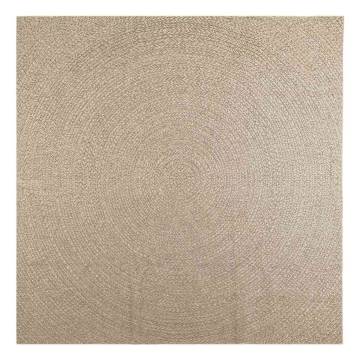 Rug ZIZUR Beige 240x240 cm - Jute Look Indoor & Outdoor