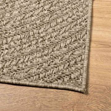 Rug ZIZUR Beige 240x240 cm - Jute Look Indoor & Outdoor