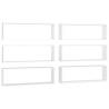 Elegant Wall Cube Shelf Set - 6pcs White | Hipomarket