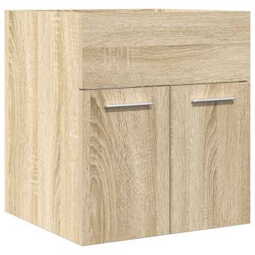 Sonoma Oak Bathroom Sink Cabinet - Space-Saving Design