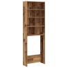 Washing Machine Cabinet Old Wood 64x24x190 cm | Hipo Market